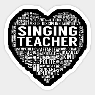 Singing Teacher Heart Sticker